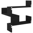 vidaXL Falpolc polcokkal 2 pcs Fekete tölgy 40 x 40 x 49,5 cm Faanyag