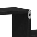 vidaXL Falpolc polcokkal Fekete tölgy 80 x 15 x 78,5 cm Faanyag