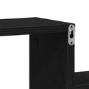 vidaXL Falpolc polcokkal Fekete tölgy 80 x 15 x 78,5 cm Faanyag