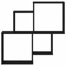 vidaXL Falpolc polcokkal Fekete tölgy 80 x 15 x 78,5 cm Faanyag