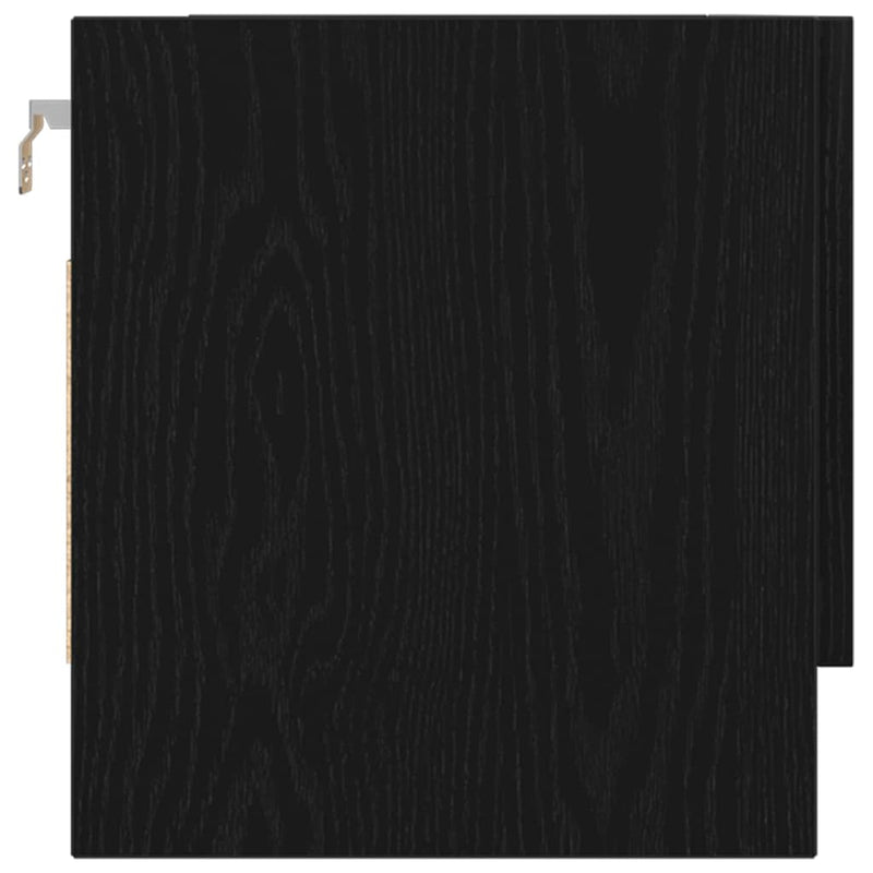 vidaXL Ruhásszekrény tárolóval Fekete 100 x 32.5 x 35 cm Faanyag