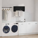 vidaXL Ruhásszekrény fiókkal Fekete tölgy 70 x 32,5 x 35 cm Faanyag