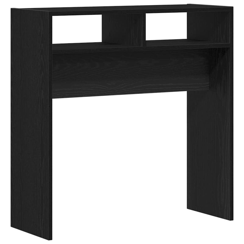 vidaXL Konzolasztal Musta tammi 78 x 30 x 80 cm Faanyag