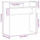 vidaXL Konzolasztal Fekete tölgy 78 x 30 x 80 cm Faanyag