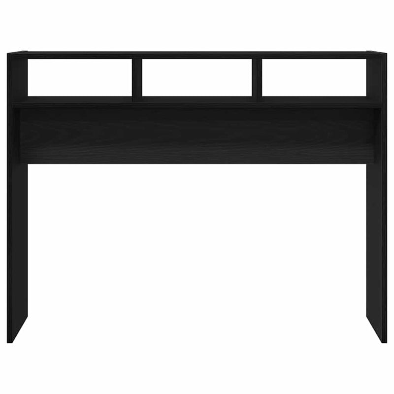 vidaXL Konzolasztal Musta tammi 105 x 30 x 80 cm Faanyag