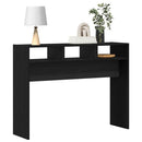vidaXL Konzolasztal Musta tammi 105 x 30 x 80 cm Faanyag