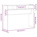 vidaXL Konzolasztal Musta tammi 105 x 30 x 80 cm Faanyag