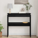 vidaXL Konzolasztal Fekete tölgy 80 x 30 x 80 cm Faanyag