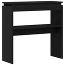 vidaXL Konzolasztal Fekete tölgy 80 x 30 x 80 cm Faanyag