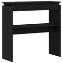 vidaXL Konzolasztal Fekete tölgy 80 x 30 x 80 cm Faanyag