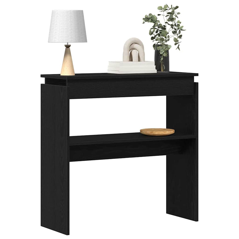 vidaXL Konzolasztal Musta tammi 80 x 30 x 80 cm Faanyag