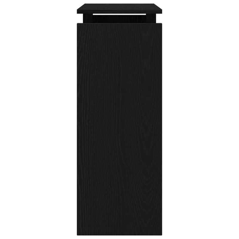 vidaXL Konzolasztal Musta tammi 80 x 30 x 80 cm Faanyag