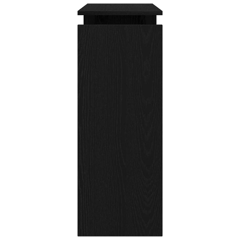 vidaXL Konzolasztal Musta tammi 80 x 30 x 102 cm Faanyag