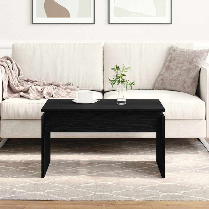 vidaXL Dohányzóasztal Fekete tölgy 68 x 38 x 50 cm Faanyag