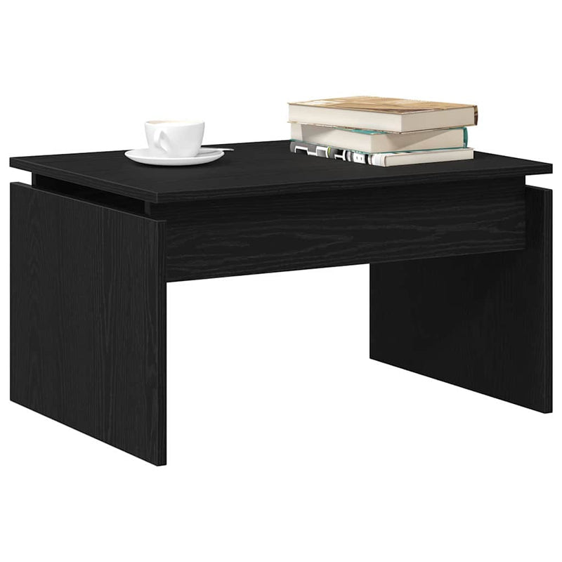 vidaXL Dohányzóasztal Fekete tölgy 68 x 38 x 50 cm Faanyag