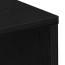 vidaXL Asztal polcokkal Fekete tölgy 102,5 x 35 x 75 cm Faanyag