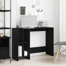 vidaXL Asztal polcokkal Fekete tölgy 102,5 x 35 x 75 cm Faanyag