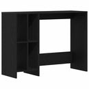 vidaXL Asztal polcokkal Fekete tölgy 102,5 x 35 x 75 cm Faanyag