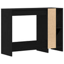 vidaXL Asztal polcokkal Fekete tölgy 102,5 x 35 x 75 cm Faanyag