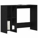 vidaXL Asztal polcokkal Fekete tölgy 102,5 x 35 x 75 cm Faanyag