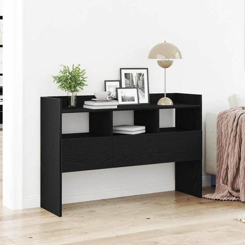 vidaXL Széf fiókkal Fekete 105 x 30 x 70 cm Faanyag