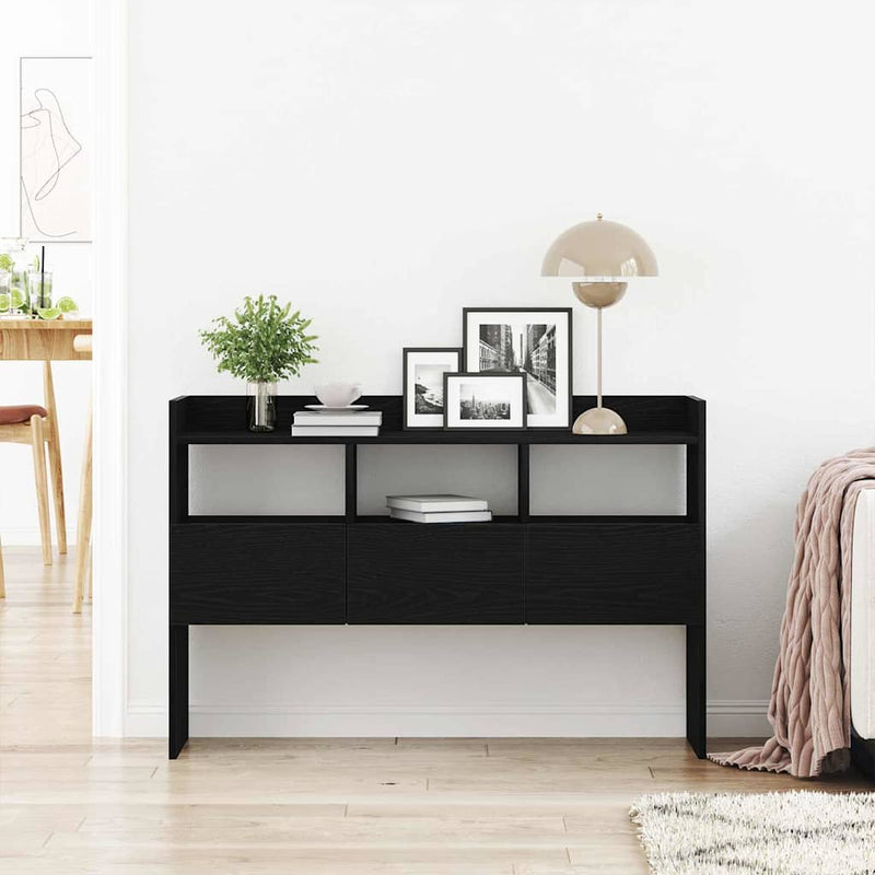 vidaXL Széf fiókkal Fekete 105 x 30 x 70 cm Faanyag
