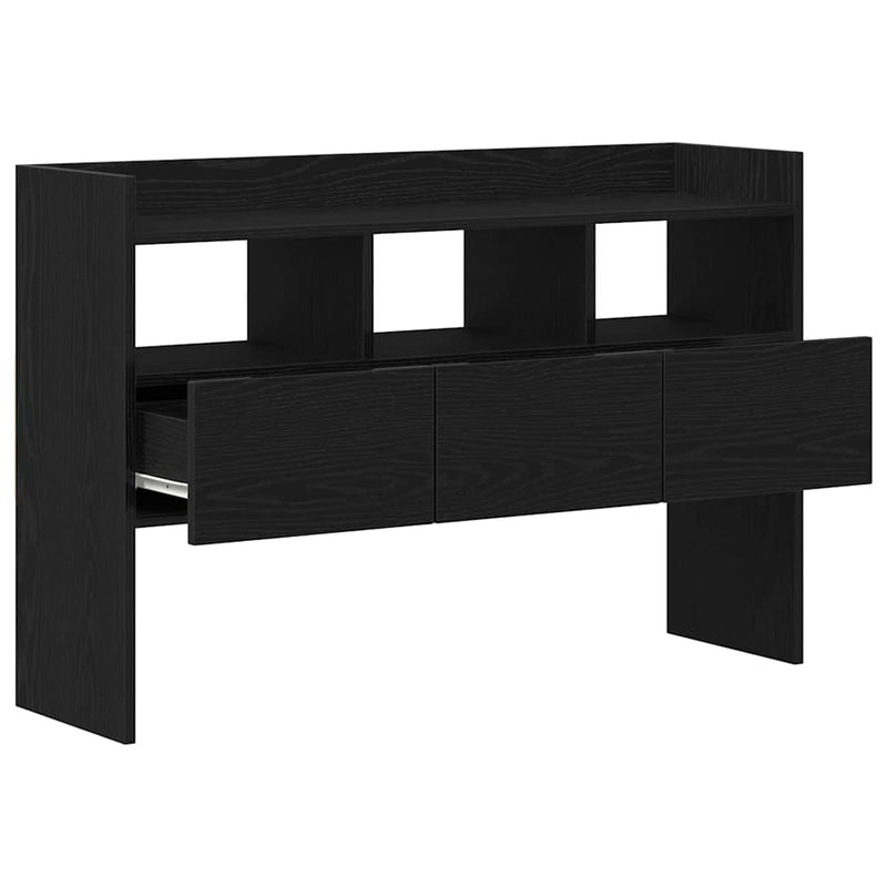 vidaXL Széf fiókkal Fekete 105 x 30 x 70 cm Faanyag