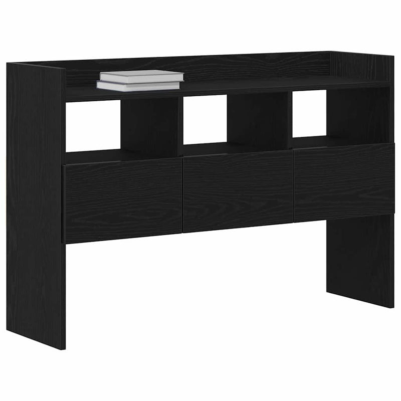 vidaXL Széf fiókkal Fekete 105 x 30 x 70 cm Faanyag