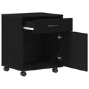 vidaXL Gurulós szekrény kerékkel Musta tammi 45 x 38 x 54 cm Faanyag