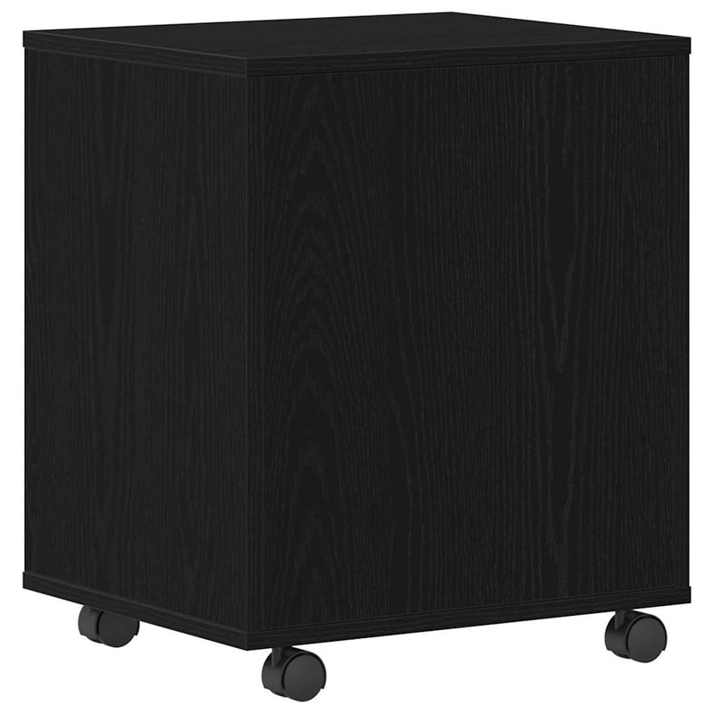 vidaXL Gurulós szekrény kerékkel Musta tammi 45 x 38 x 54 cm Faanyag