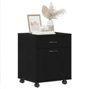 vidaXL Gurulós szekrény kerékkel Musta tammi 45 x 38 x 54 cm Faanyag