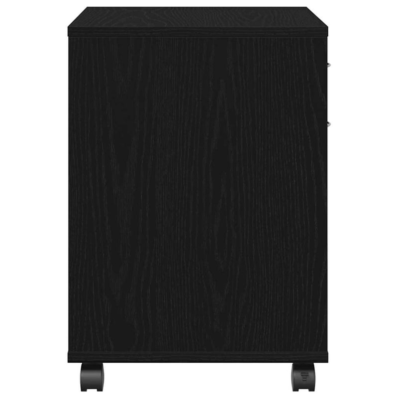 vidaXL Gurulós szekrény kerékkel Musta tammi 45 x 38 x 54 cm Faanyag