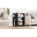 vidaXL Tárolószekrény kerékkel Fekete tölgy 60 x 35 x 75 cm Faanyag
