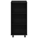 vidaXL Tárolószekrény kerékkel Fekete tölgy 60 x 35 x 75 cm Faanyag