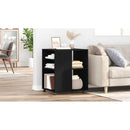 vidaXL Tárolószekrény kerékkel Fekete tölgy 60 x 53 x 72,5 cm Faanyag