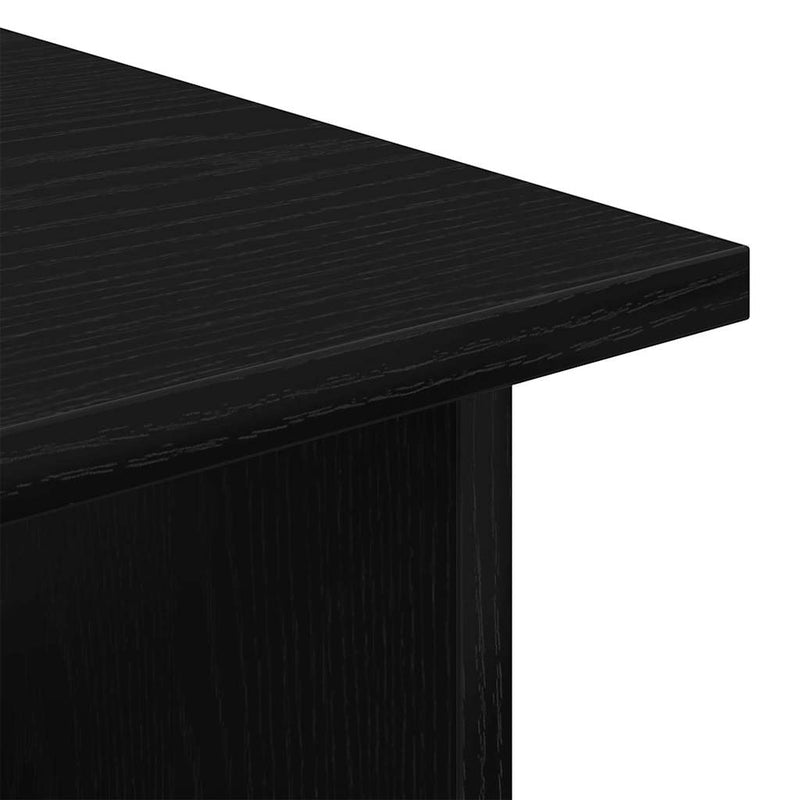 vidaXL Görgős szekrény kerékkel Musta tammi 60 x 45 x 55 cm Faanyag
