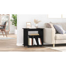 vidaXL Görgős szekrény kerékkel Fekete tölgy 60 x 45 x 55 cm Faanyag