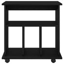 vidaXL Görgős szekrény kerékkel Fekete tölgy 60 x 45 x 55 cm Faanyag