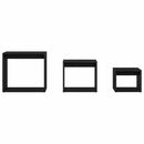 vidaXL Fészekasztal 3 pcs Fekete tölgy Faanyag