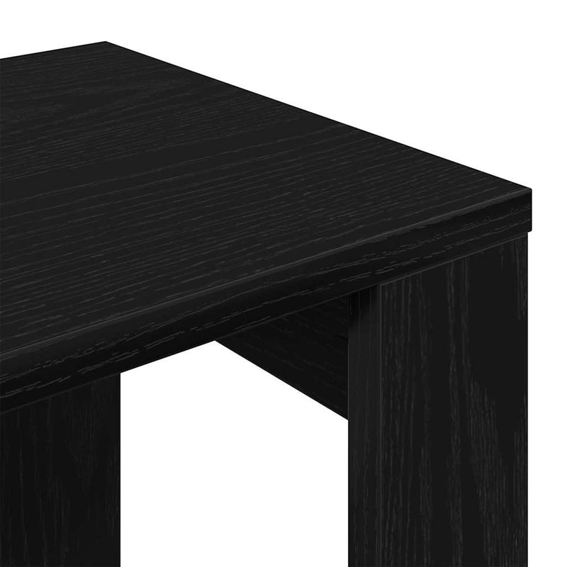 vidaXL Fészekasztal 3 pcs Musta tammi 61 x 28 x 47 cm Faanyag