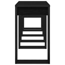 vidaXL Egymásba helyezhető asztalok 3 pcs Fekete tölgy Faanyag