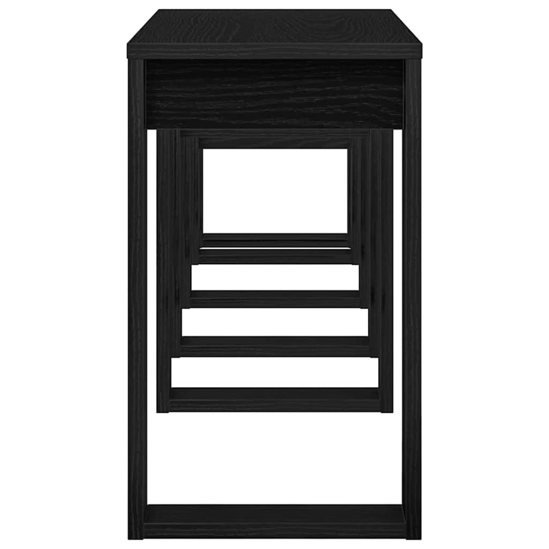 vidaXL Fészekasztal 3 pcs Musta tammi 61 x 28 x 47 cm Faanyag