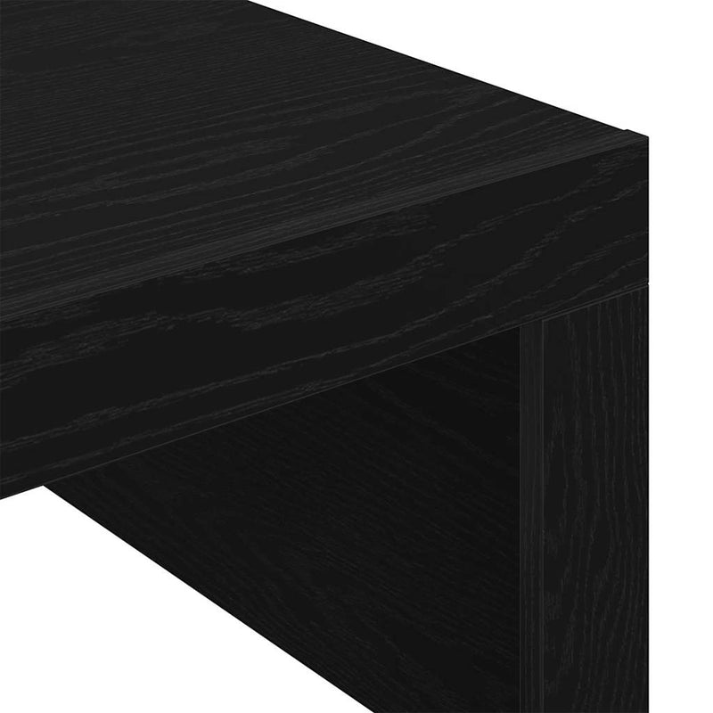 vidaXL Dohányzóasztal Musta tammi 100 x 100 x 35 cm Faanyag