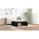 vidaXL Dohányzóasztal Fekete tölgy 100 x 100 x 35 cm Faanyag