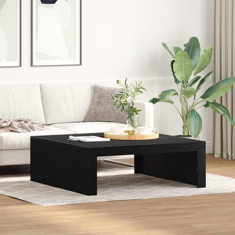 vidaXL Dohányzóasztal Musta tammi 100 x 100 x 35 cm Faanyag