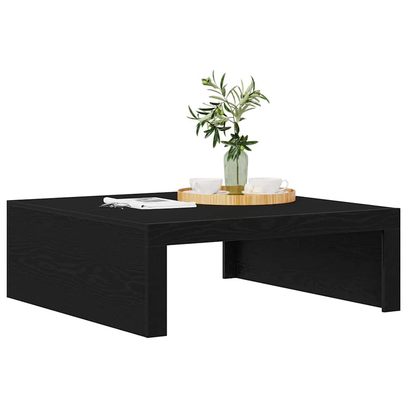 vidaXL Dohányzóasztal Musta tammi 100 x 100 x 35 cm Faanyag