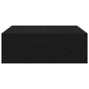 vidaXL Dohányzóasztal Fekete tölgy 100 x 100 x 35 cm Faanyag