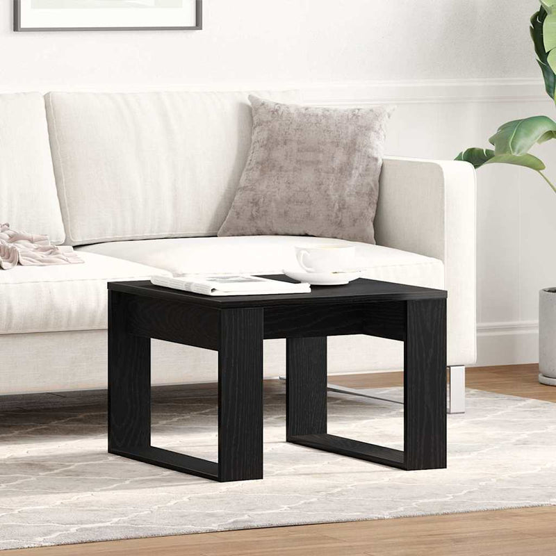 vidaXL Dohányzóasztal Musta tammi 50 x 50 x 35 cm Faanyag