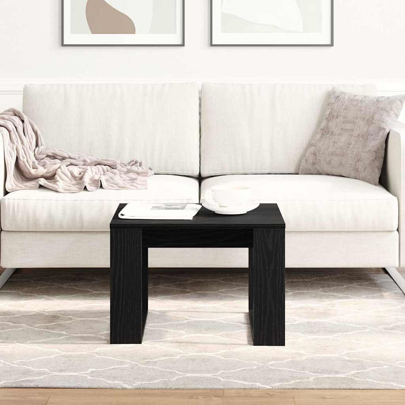 vidaXL Dohányzóasztal Musta tammi 50 x 50 x 35 cm Faanyag