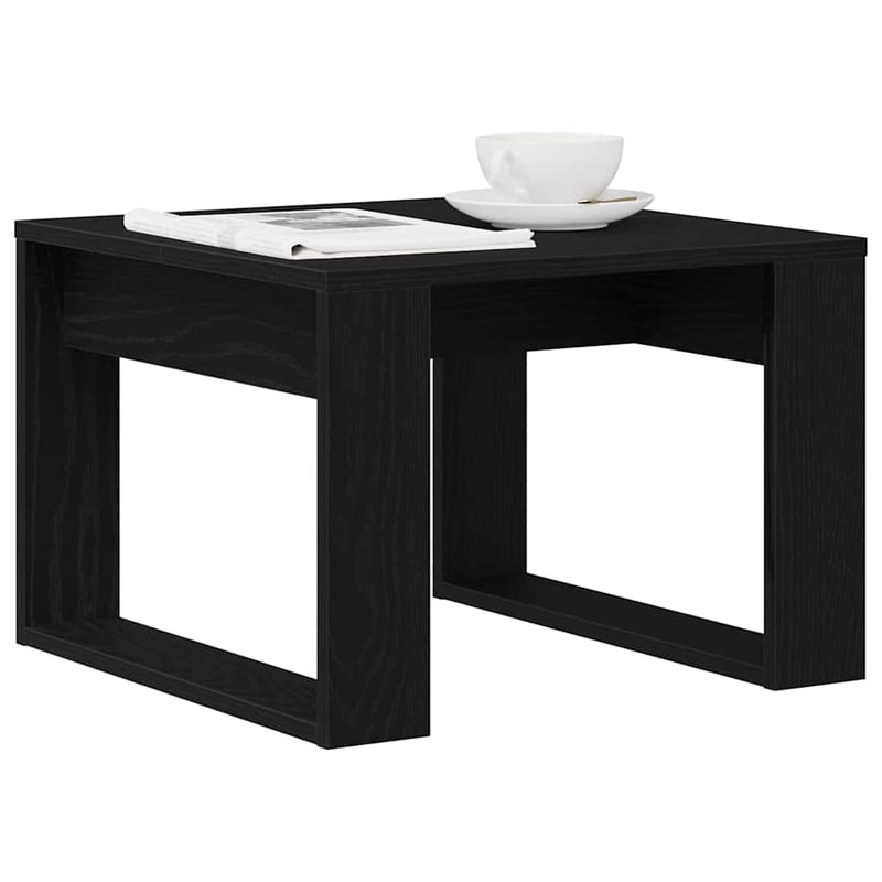 vidaXL Dohányzóasztal Musta tammi 50 x 50 x 35 cm Faanyag